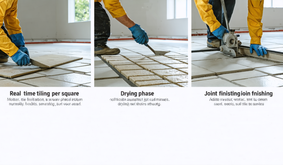 découvrez comment poser du carrelage avec des explications détaillées sur le temps réel par m², la phase de séchage et la réalisation des joints pour un rendu professionnel.