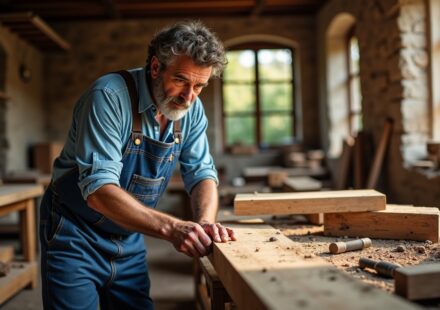 Manuel pratique pour un scellement parfait d’une poutre en bois dans un mur en pierre