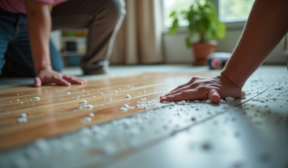 Comment éliminer l'eau sous un parquet PVC : astuces efficaces pour drainer l'humidité