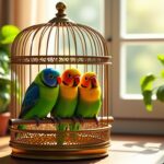 Est-il possible de loger trois inséparables dans une seule cage ?