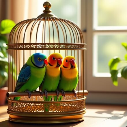 Est-il possible de loger trois inséparables dans une seule cage ?